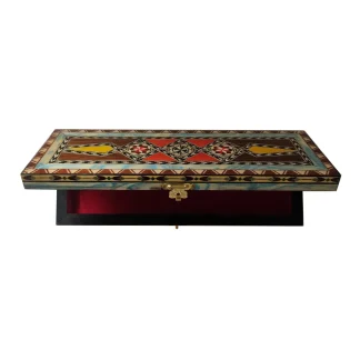 Caja de taracea para abanico